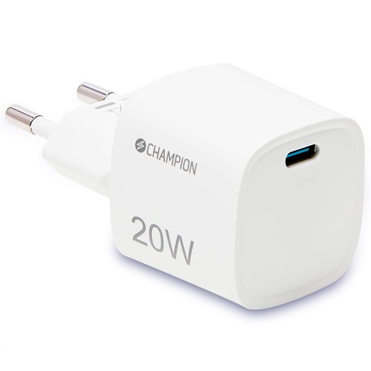 Champion Väggladdare USB-C 20W - Vit | 505295 | AlltMobil