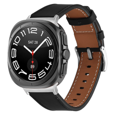 A-One Brand - Galaxy Watch 8/8 Classic (40/44/46mm) Armband Genuine Cow Läder - Svart
