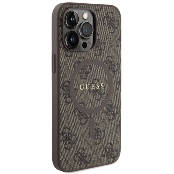 Guess - Guess iPhone 13 Pro Max Mobilskal Magsafe Collection - Brun