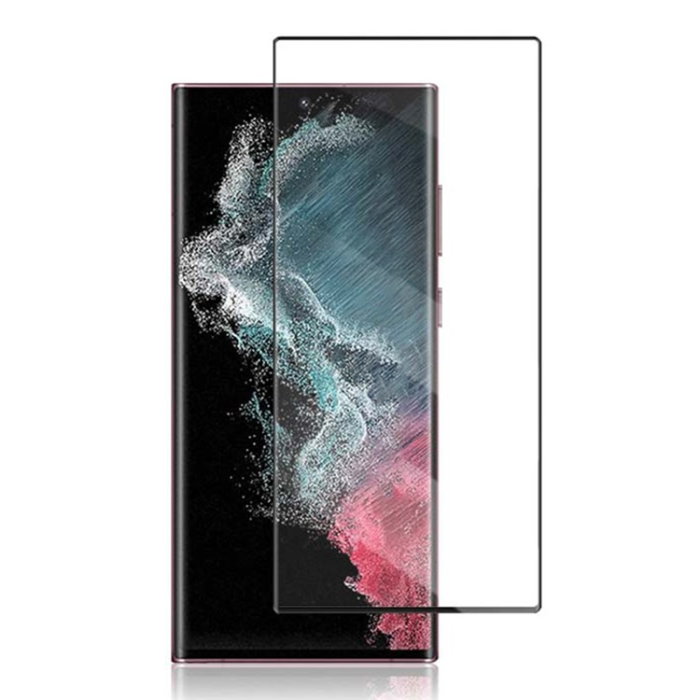 Mocolo - Mocolo Galaxy S23 Ultra Härdat Glas Skärmskydd UV - Svart