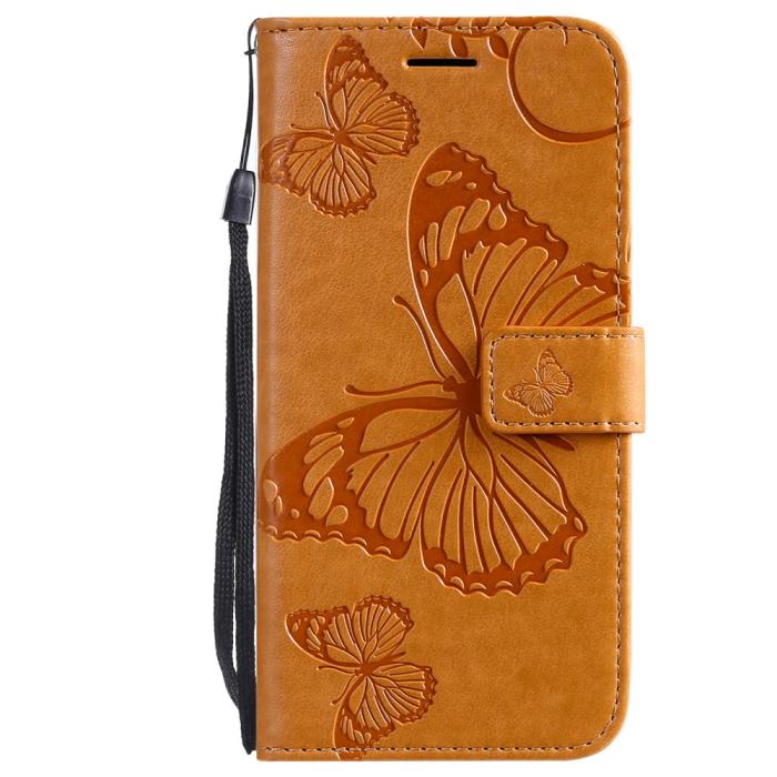 OEM - Fjärilar Plånboksfodral iPhone 13 Mini - Gul
