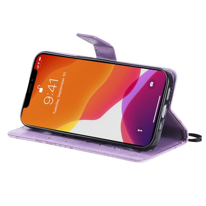 OEM - Fjärilar Plånboksfodral iPhone 13 Mini - Lila