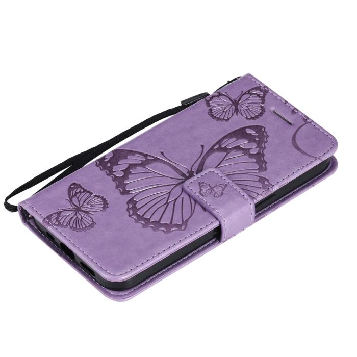 OEM - Fjärilar Plånboksfodral iPhone 13 Mini - Lila