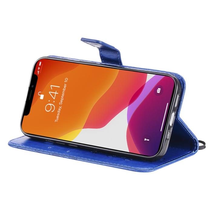 OEM - Fjärilar Plånboksfodral iPhone 13 Mini - Blå