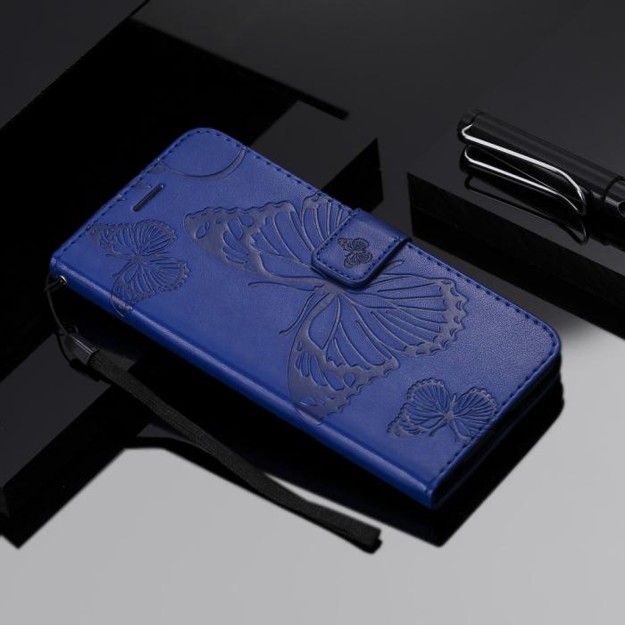 OEM - Fjärilar Plånboksfodral iPhone 13 Mini - Blå