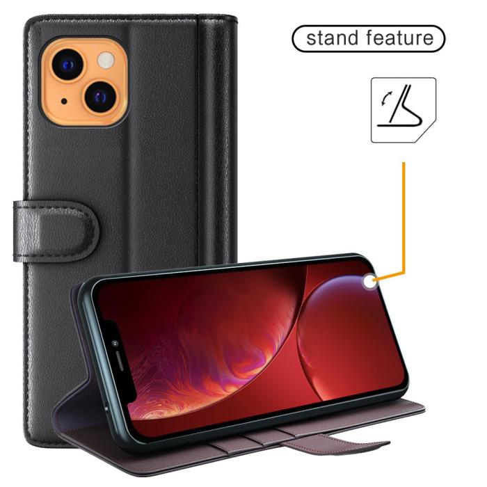 OEM - Äkta Läder Fodral till iPhone 13 Mini - Brun