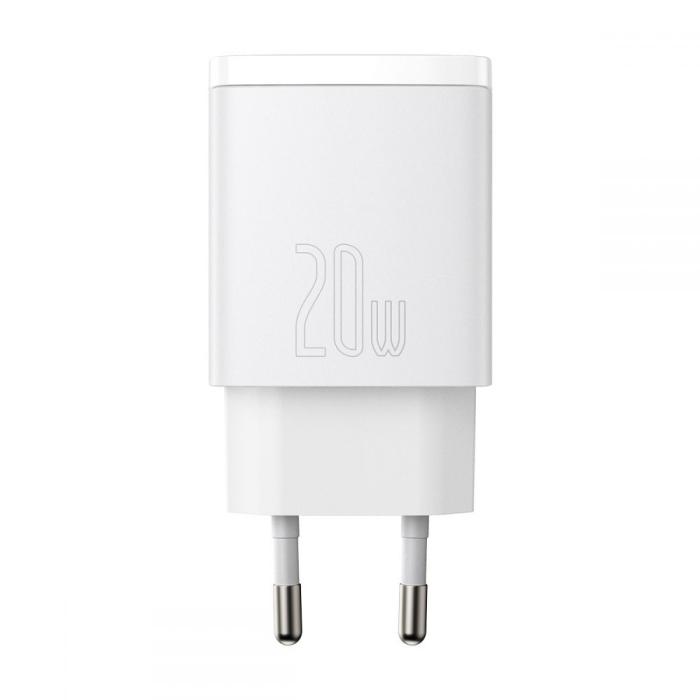 BASEUS - Baseus 2-Port Network Charger 20w - Vit