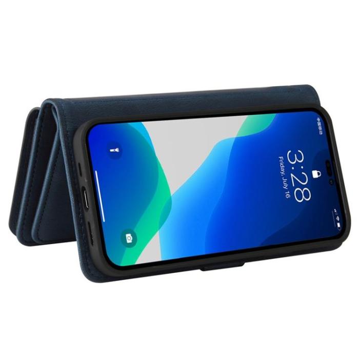OEM - iPhone 14 Pro Plånboksfodral KT Zipper - Blå