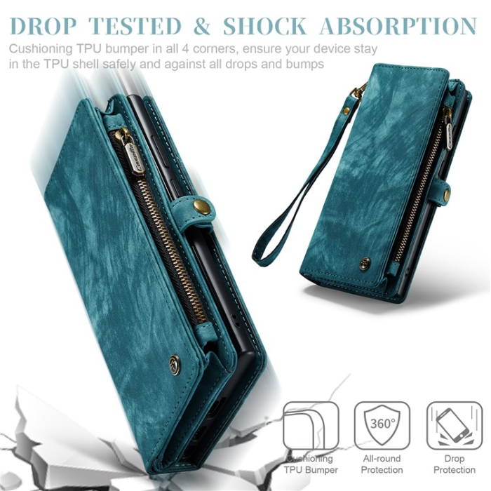 Caseme - Caseme Galaxy S23 Ultra Plånboksfodral Detachable - Blå