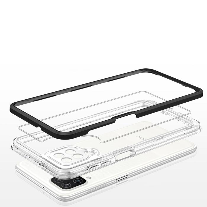 OEM - Galaxy A22 4G Skal Clear 3in1 - Svart