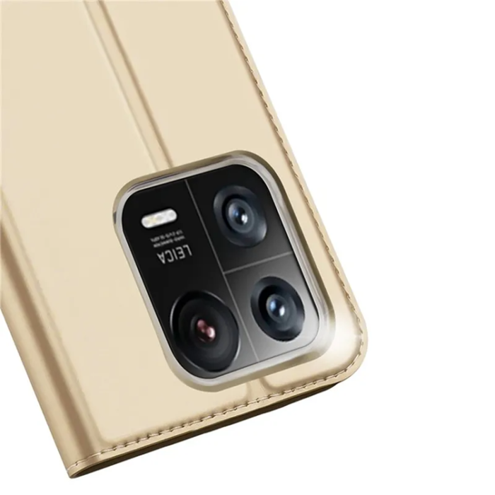 Dux Ducis - Dux Ducis Xiaomi 13 Plånboksfodral Skin Series - Guld