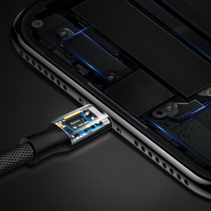 BASEUS - Baseus USB Till Lightning Kabel 3m 1.5A Yiven - Svart