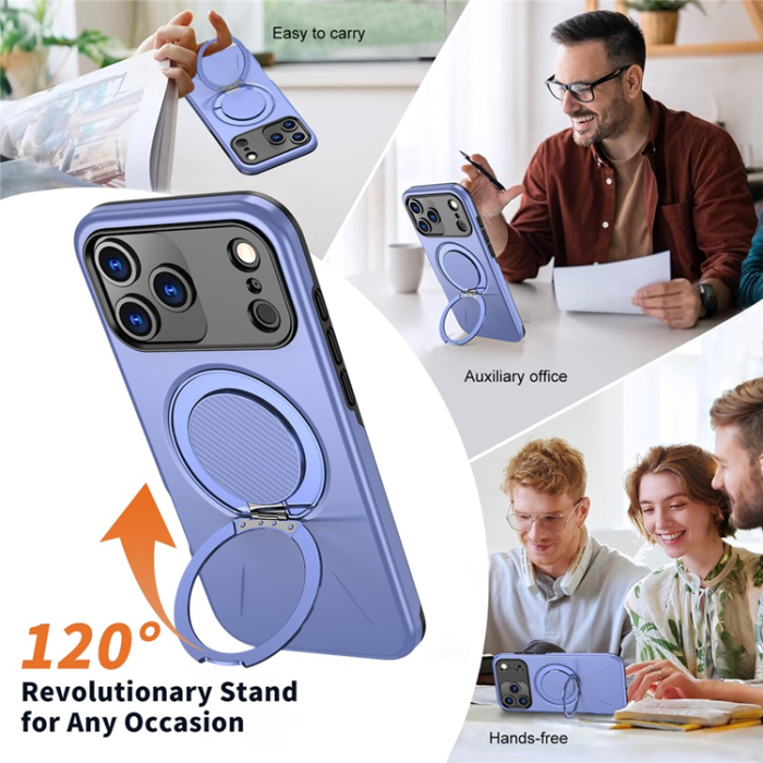 A-One Brand - iPhone 17 Pro Mobilskal MagSafe Rotating Kickstand - Lila