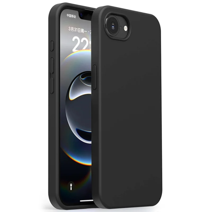 A-One Brand - iPhone 16e Mobilskal Ultra Thin Silikon - Svart