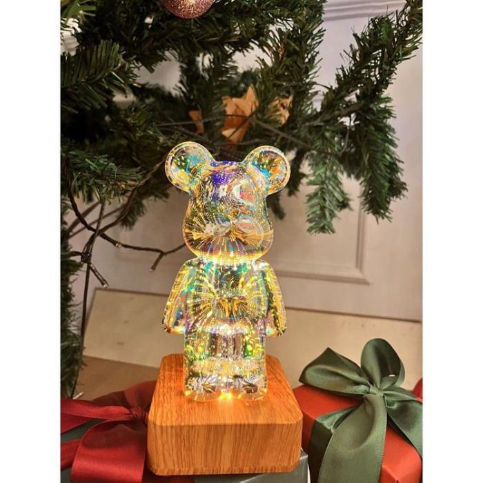 OEM - Bordslampa LED 3D BEAR Art Deco standing L3GFBD