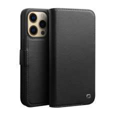 QIALINO - QIALINO iPhone 13 Pro Plånboksfodral Äkta Läder Flip Folio