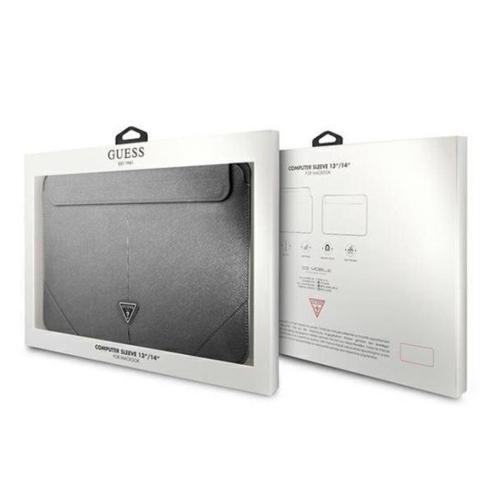 Guess - Guess Datorfodral 16'' Saffiano Triangle Logo - Silver