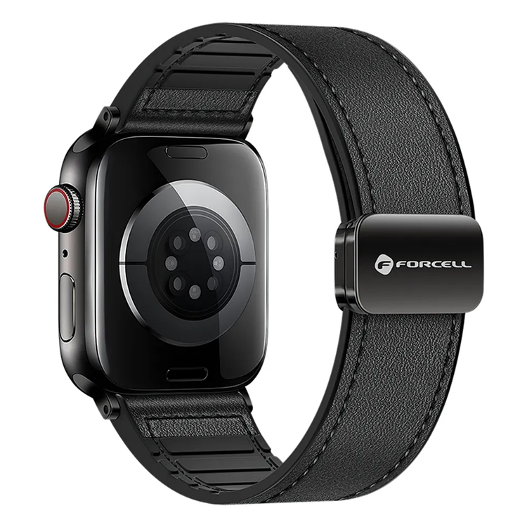 Forcell Apple Watch (42/44/45/49) Armband Magnetic - Svart | 5123 | AlltMobil