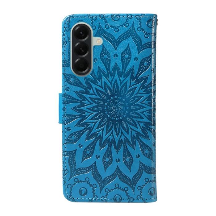 OEM - Samsung Galaxy A57 Plånboksfodral Konstläder Blommönster - Blå