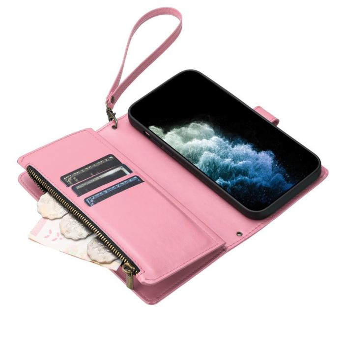 OEM - Samsung Galaxy A57 Plånboksfodral Konstläder Stöd Skydd - Rosa