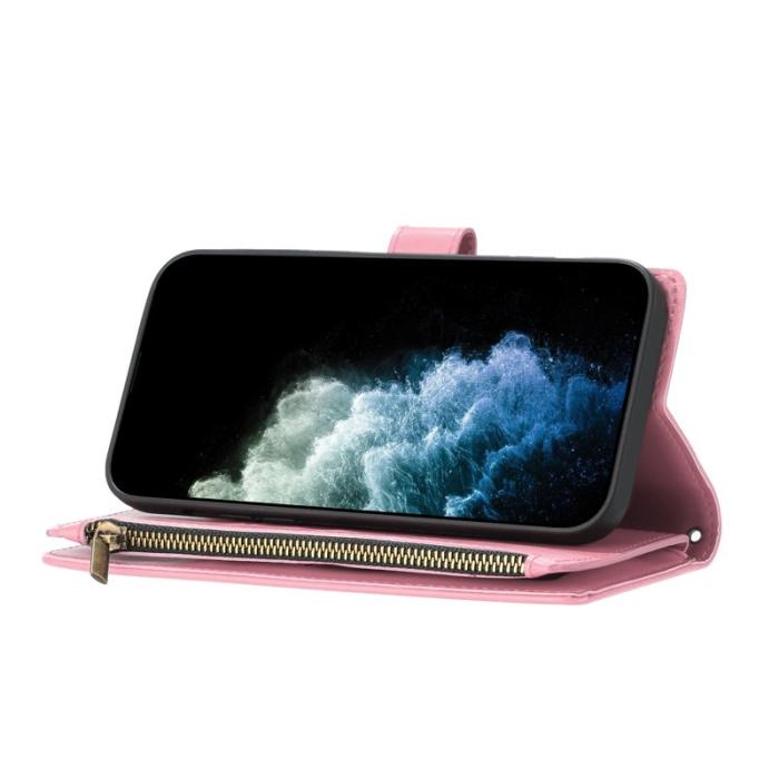 OEM - Samsung Galaxy A57 Plånboksfodral Konstläder Stöd Skydd - Rosa