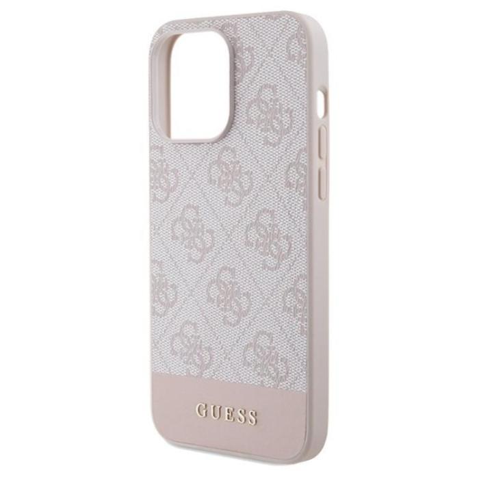 Guess - Guess iPhone 15 Pro Mobilskal Stripe Collection - Rosa