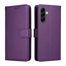 OEM - Samsung Galaxy A57 Pl&aring;nboksfodral Konstl&auml;der RFID Skydd - Lila