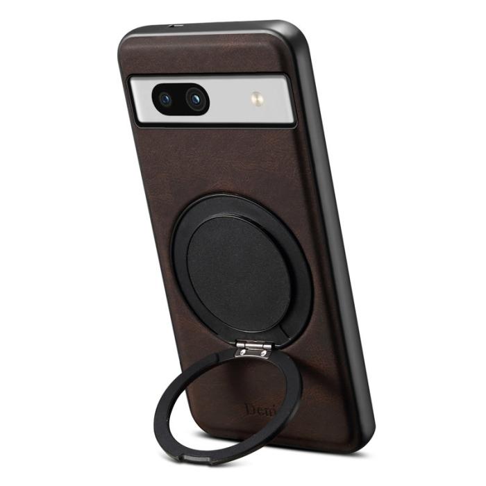 DENIOR - DENIOR Google Pixel 7a Magnetiskt Fodral Konstläder - Brun