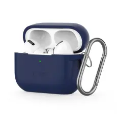 Tech-Protect - Tech-Protect Apple Airpods Pro 1/2 Skal Silikon Hook - Marinbl&aring;