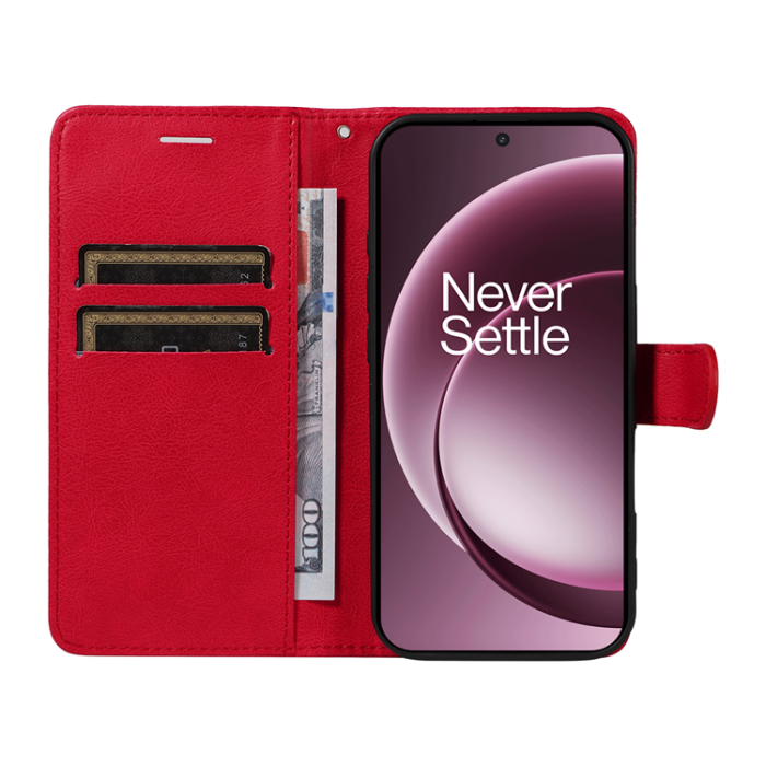 A-One Brand - OnePlus 15 5G Plånboksfodral Solid Färg Konstläder