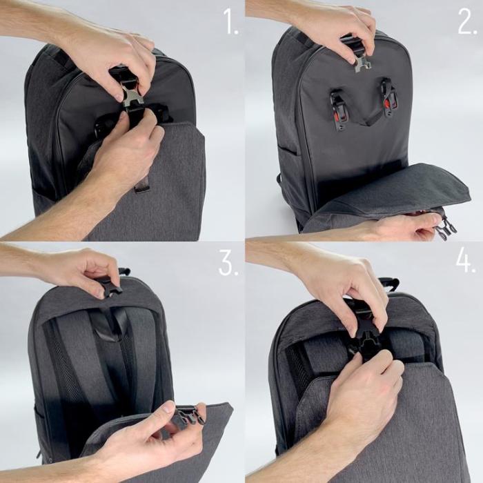 Wozinsky - Wozinsky 2-in-1 Ryggsäck/Cykelhållare 40 L - Svart