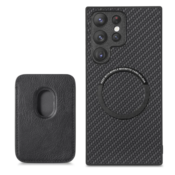 OEM - Galaxy S23 Ultra Skal Korthållare Detachable - Svart