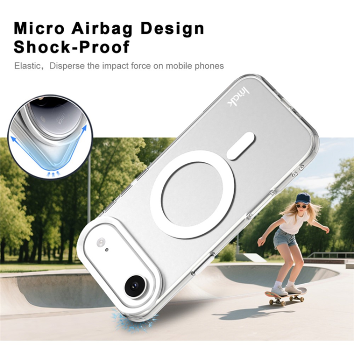 Imak - IMAK iPhone 17 Air Mobilskal MagSafe Anti Drop - Vit