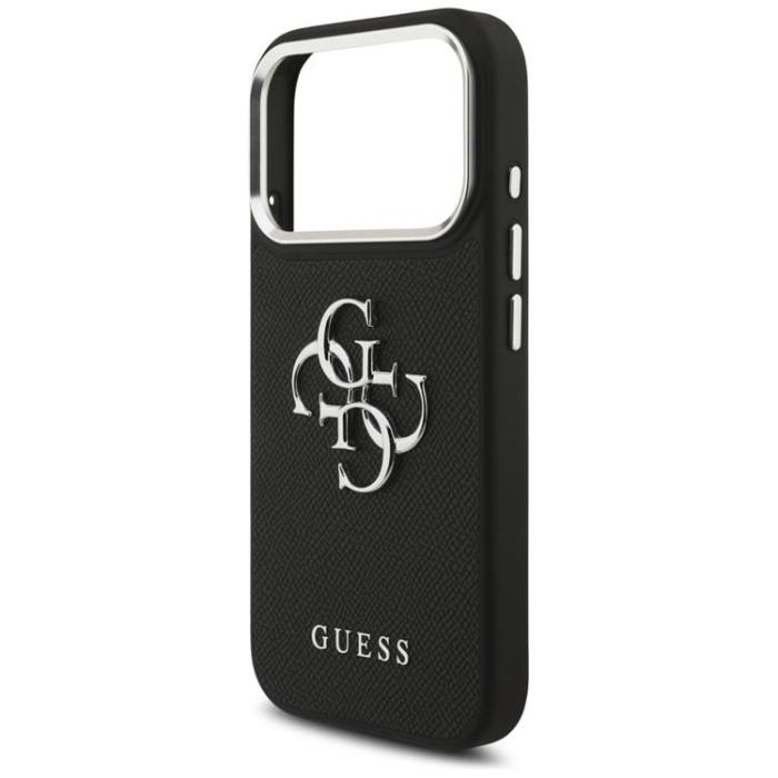 Guess - Guess iPhone 17 Pro Mobilskal Grained Big 4G Classic Logo - Svart