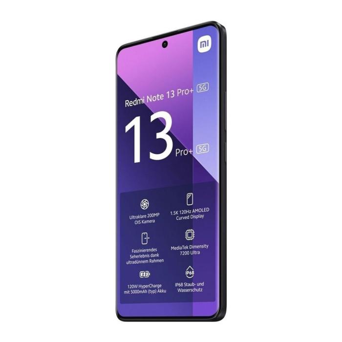 Xiaomi - (NY) Xiaomi Redmi Note 13 Pro+ 5G 8GB/256GB (Midnatt Svart)