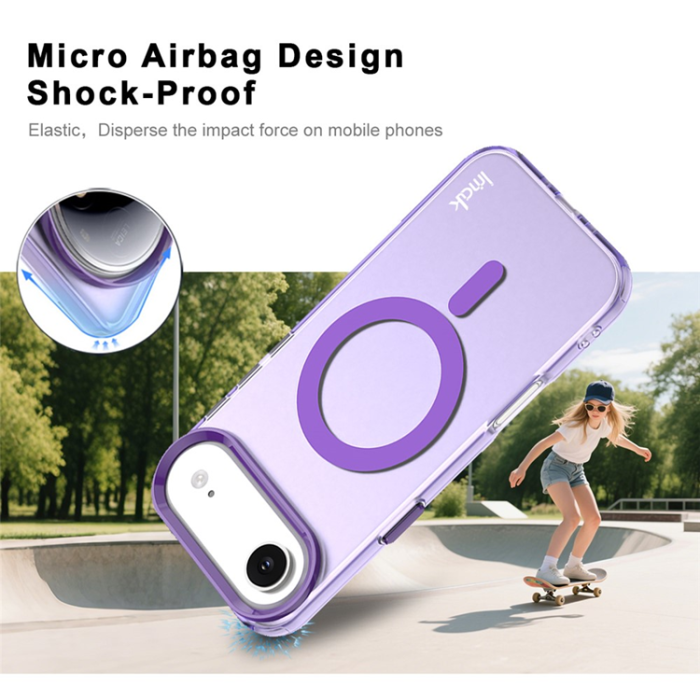 Imak - IMAK iPhone 17 Air Mobilskal MagSafe Anti Drop - Lila