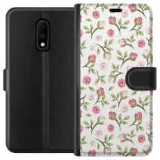 Gustaf - Pl&aring;nboksfodral till OnePlus 7 med Blommigt