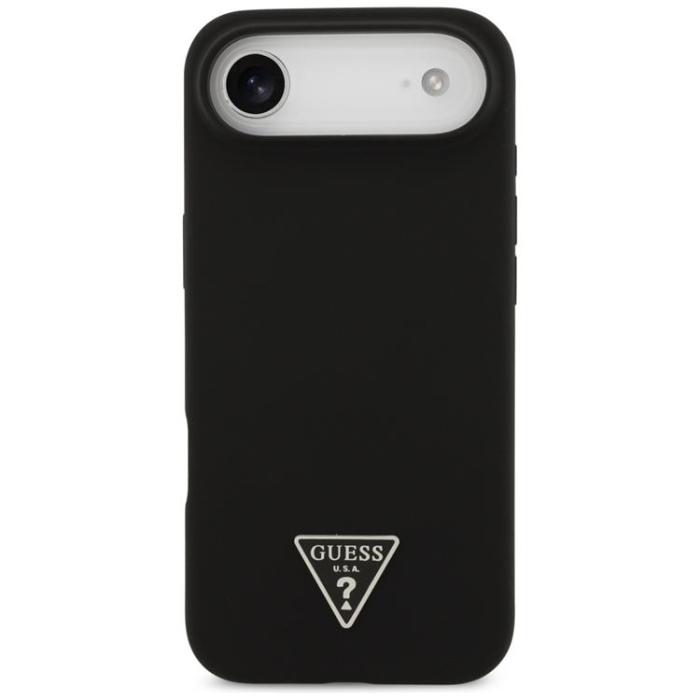 Guess - Guess iPhone 17 Air Mobilskal MagSafe Silikon Triangle Logo - Svart