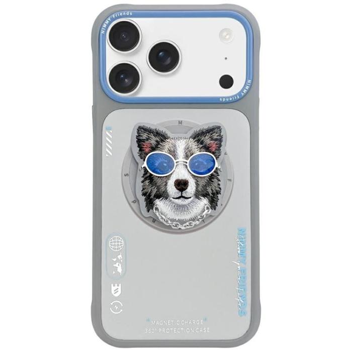 NIMMY - Nimmy iPhone 17 Mobilskal MagSafe Glasses Cool Dog - Grå
