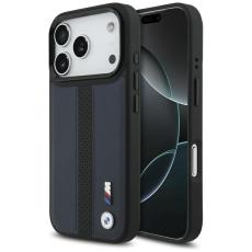 BMW - BMW iPhone 17 Pro Mobilskal MagSafe M Perforated Stripe Logo - Marinblå