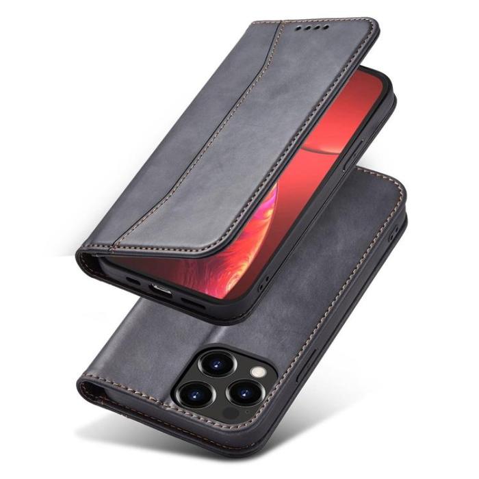OEM - iPhone 13 Pro Max Plånboksfodral Magnet Fancy - Svart