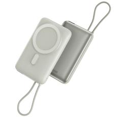 ENERGEA - Bazic Fusion MagSafe PowerBank 10000mAh med USB-C Kabel - Grå