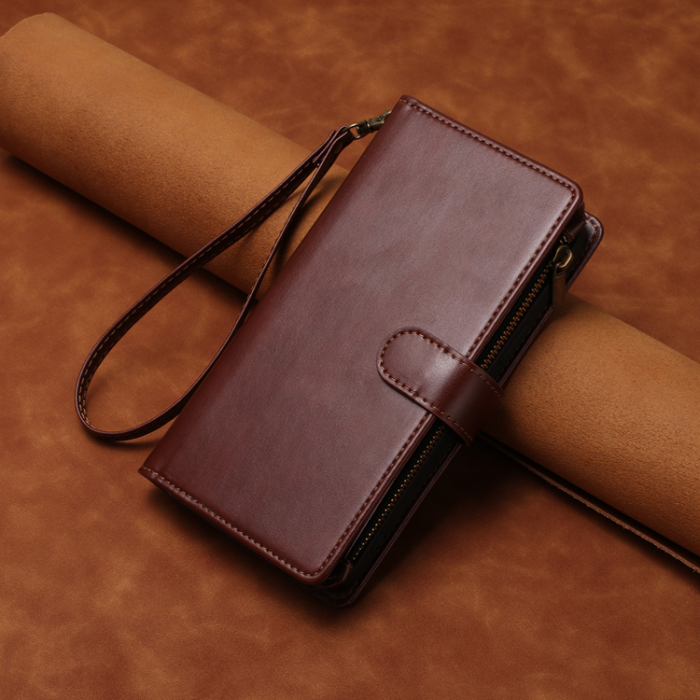 A-One Brand - OnePlus 15 5G Konstläder Plånboksfodral Zipper Shockproof