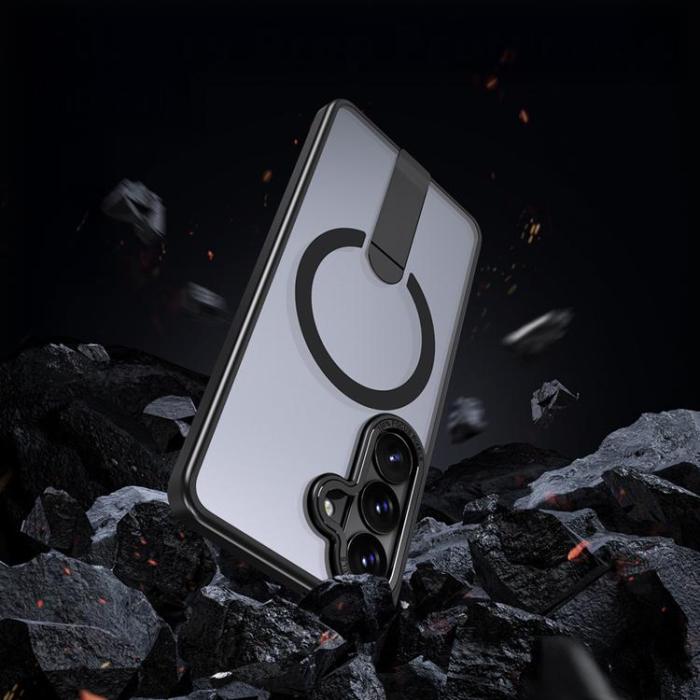 A-One Brand - Mobilskal för Galaxy S26 MagSafe Hybrid Armor X med Stativ - Svart