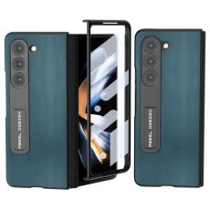 ABEEL - ABEEL Samsung Galaxy Z Fold5 Kickstand Pl&aring;nboksfodral Nappa Gr&ouml;n