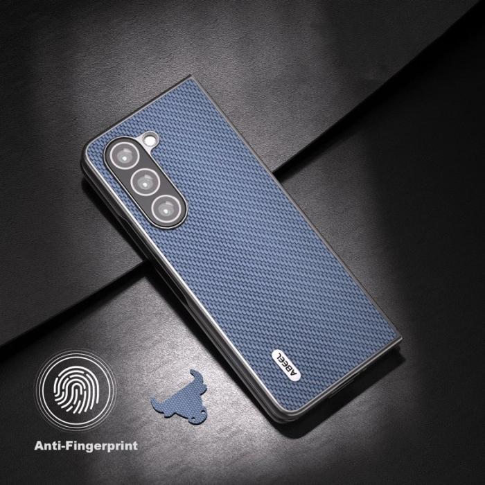 ABEEL - ABEEL Samsung Galaxy Z Fold5 Fodral KonstLäder Blå