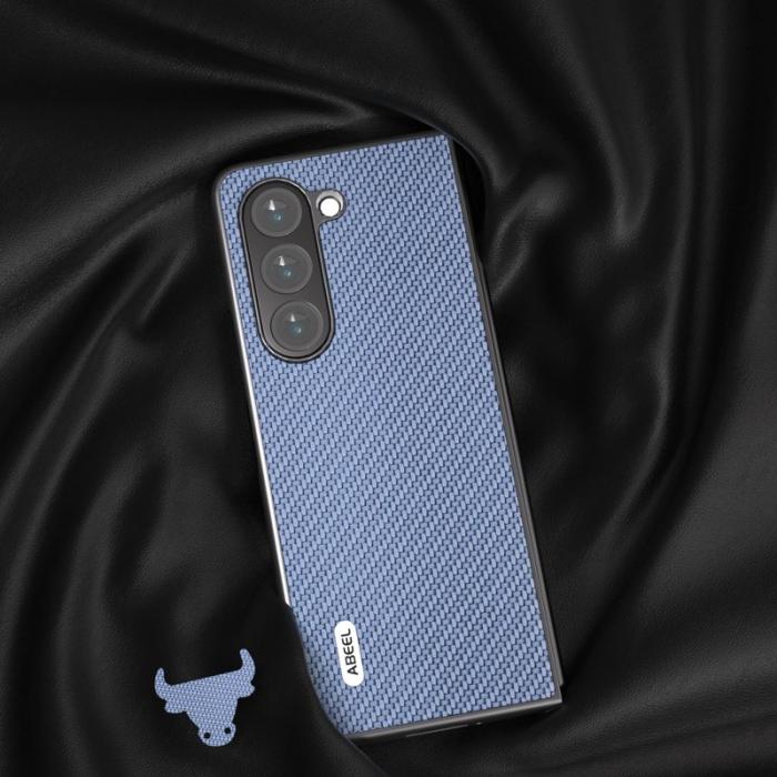 ABEEL - ABEEL Samsung Galaxy Z Fold5 Fodral KonstLäder Blå