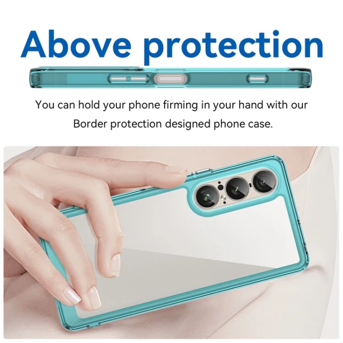 OEM - Sony Xperia 1 VII Mobilskal Acrylic TPU - Transparent Blå