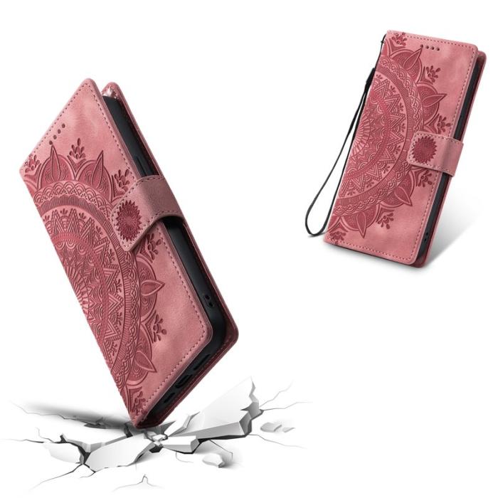 OEM - Samsung Galaxy S26 Plånboksfodral Imprinted Totem Konstläder - Roséguld
