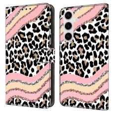 OEM - Samsung Galaxy S26 Plus Pl&aring;nboksfodral St&auml;llning M&ouml;nstertryck - Randig Leopard